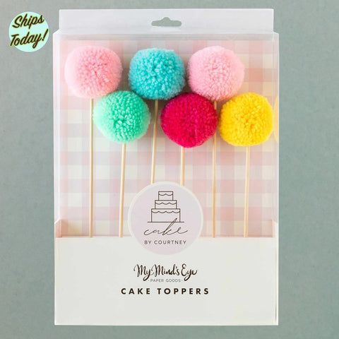 Pom Pom Cake Toppers