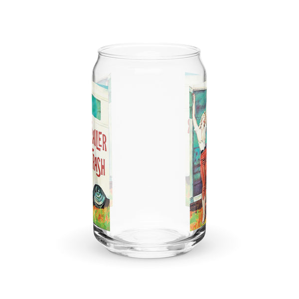 Trailer Trash Can-Shaped Glass