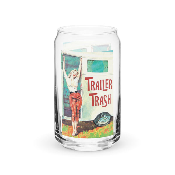 Trailer Trash Can-Shaped Glass