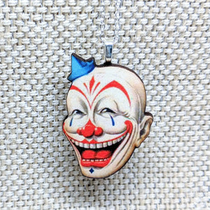 Creepy Clown Head Necklace
