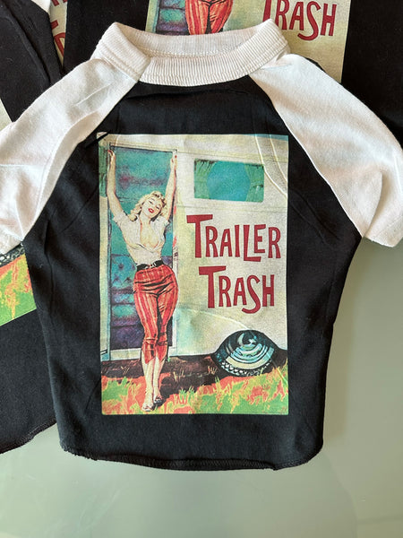 Trailer Trash Dog Raglan Shirt