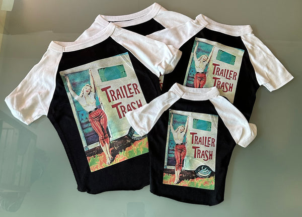 Trailer Trash Dog Raglan Shirt