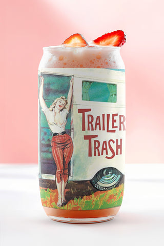 Trailer Trash Can-Shaped Glass