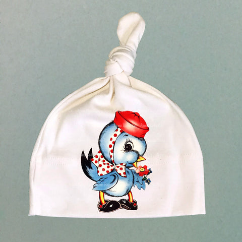Dapper Bluebird Organic Cotton Baby Knot Cap