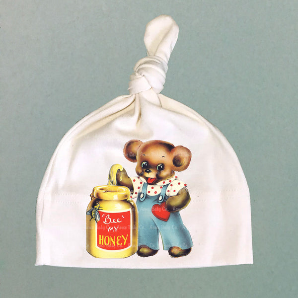 Honey Bear Organic Cotton Baby Knot Cap