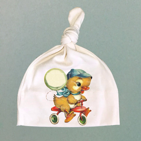 Tricycle Duckling Organic Cotton Baby Knot Cap