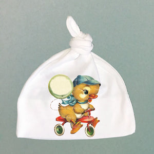 Tricycle Duckling Organic Cotton Baby Knot Cap