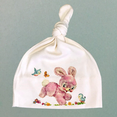 Hoppity Rabbit Organic Cotton Baby Knot Cap