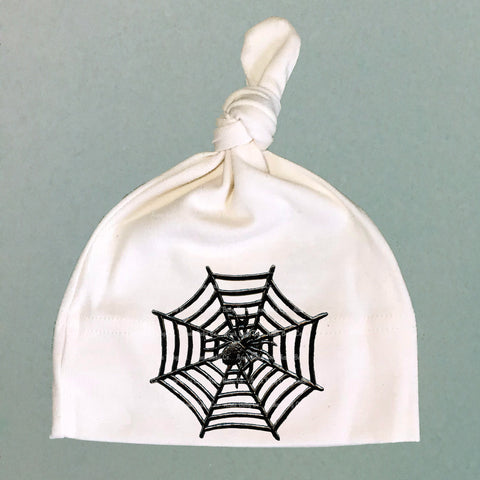 Spider in Web Organic Cotton Baby Knot Cap