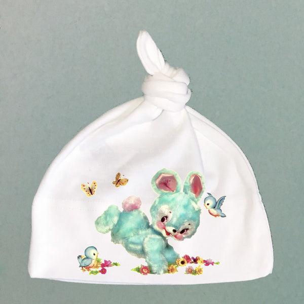 Hoppity Rabbit Organic Cotton Baby Knot Cap