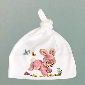 Hoppity Rabbit Organic Cotton Baby Knot Cap