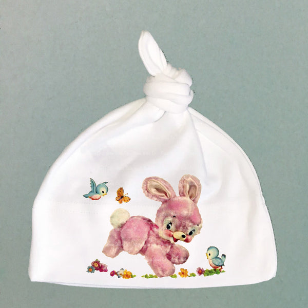 Hoppity Rabbit Organic Cotton Baby Knot Cap