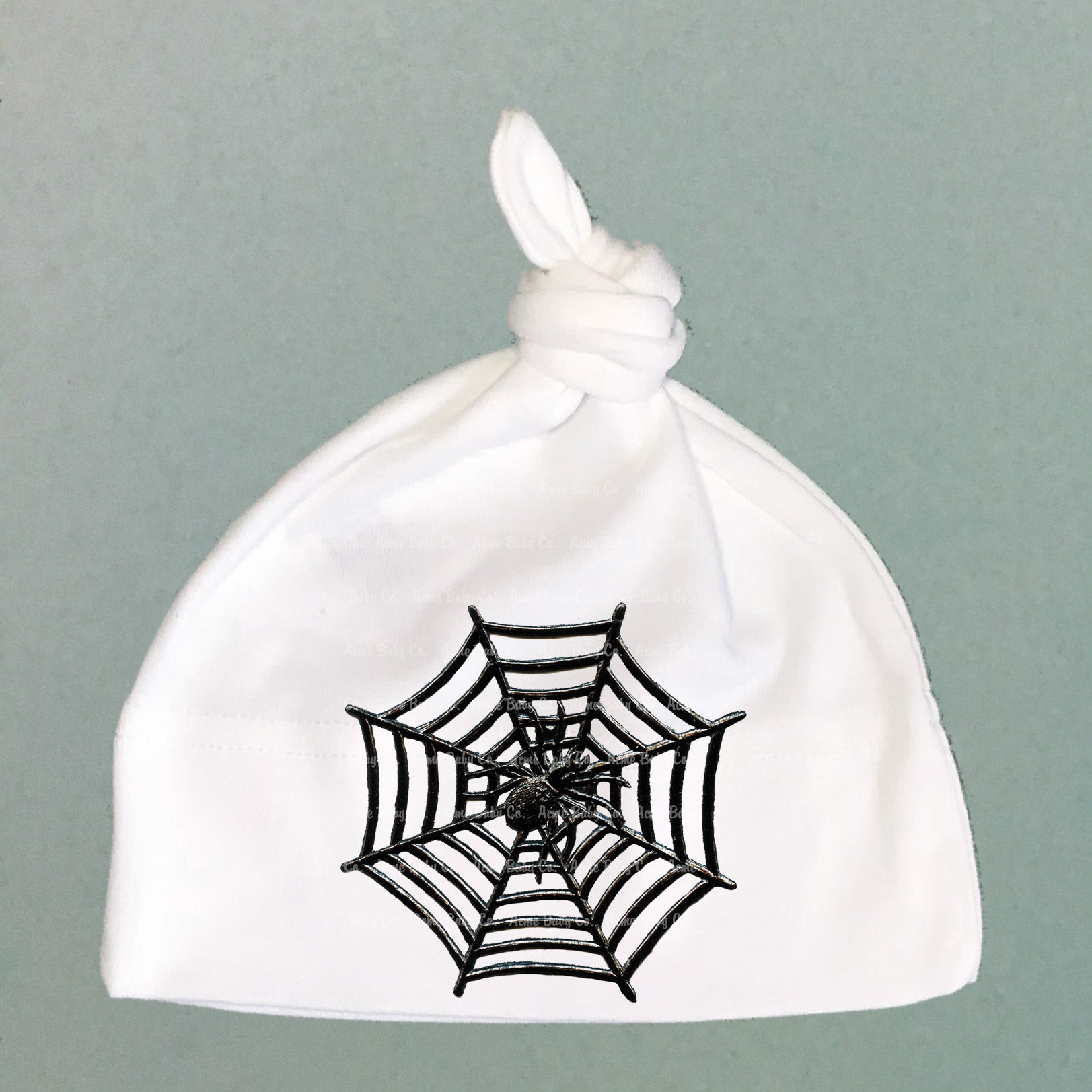Spider in Web Organic Cotton Baby Knot Cap
