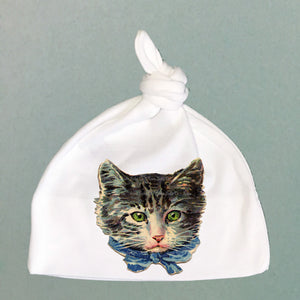 Charming Cat Organic Cotton Baby Knot Cap