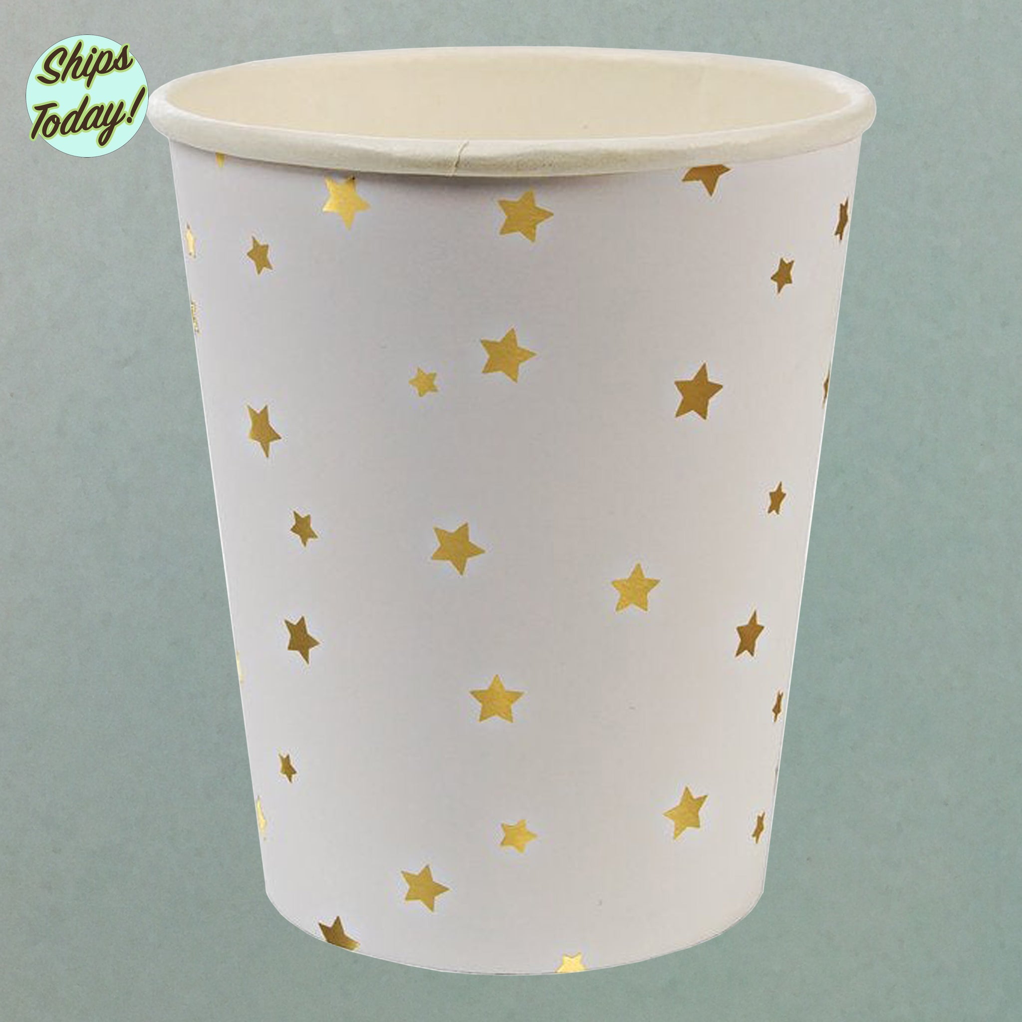 Gold Star Confetti Party Cups