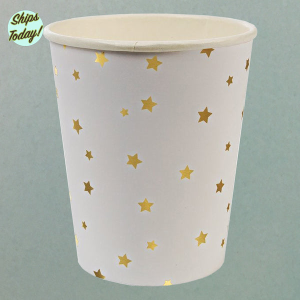 Gold Star Confetti Party Cups