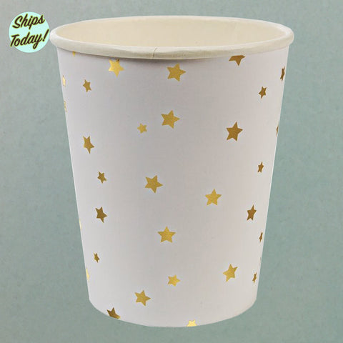 Gold Star Confetti Party Cups
