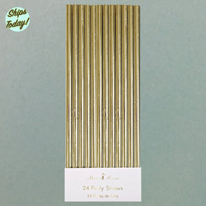 Gold Foil Party Straws