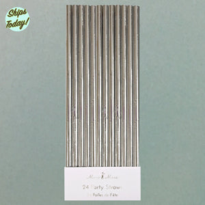 Silver Foil Party Straws