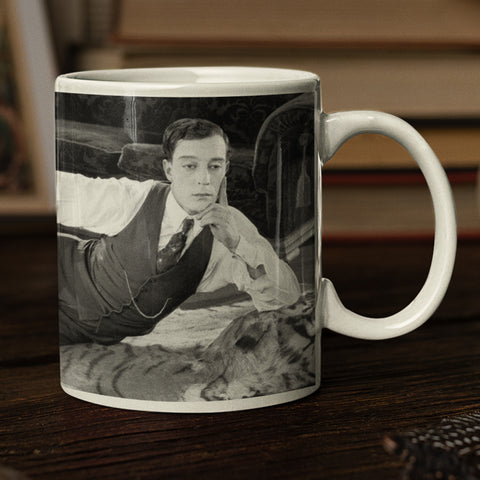 Buster Keaton White Mug