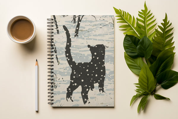 Snow Cat Spiral Notebook