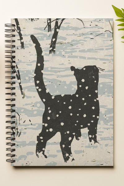Snow Cat Spiral Notebook