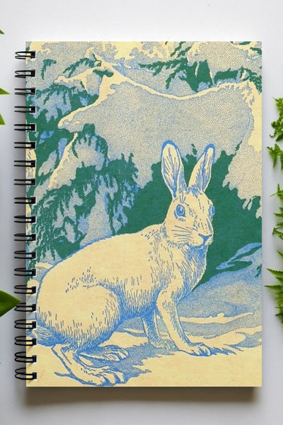 Snow Bunny Ruled Line Spiral Notebook