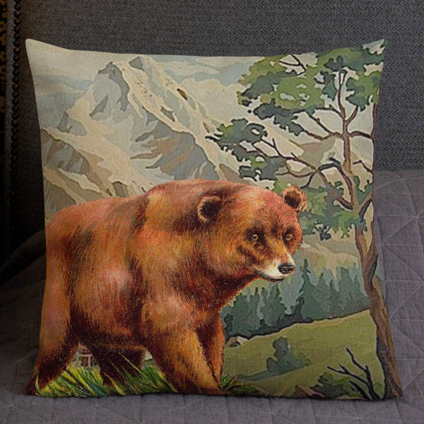 Brown Bear Premium Pillow