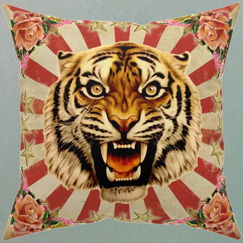 Circus Tiger Broadcloth Pillow