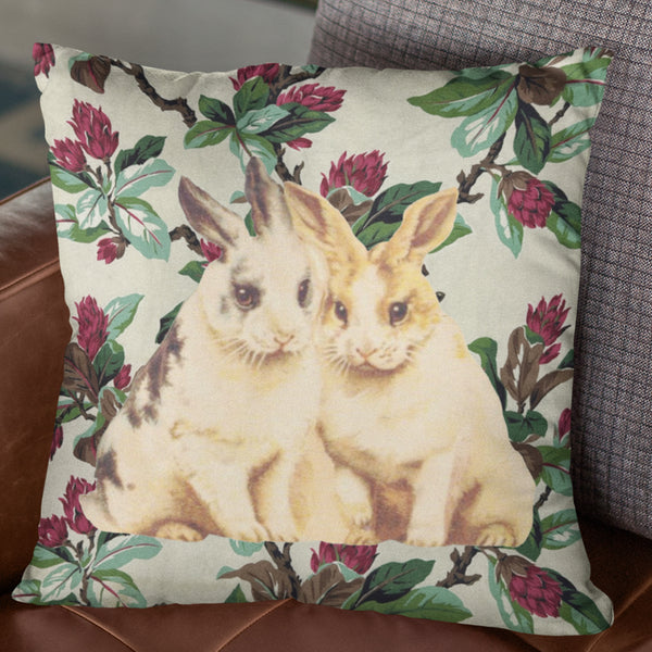 Sweet Magnolia Rabbits Premium Pillow