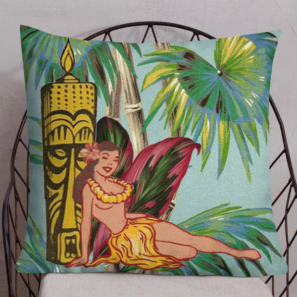 Tiki Wahine Premium Pillow