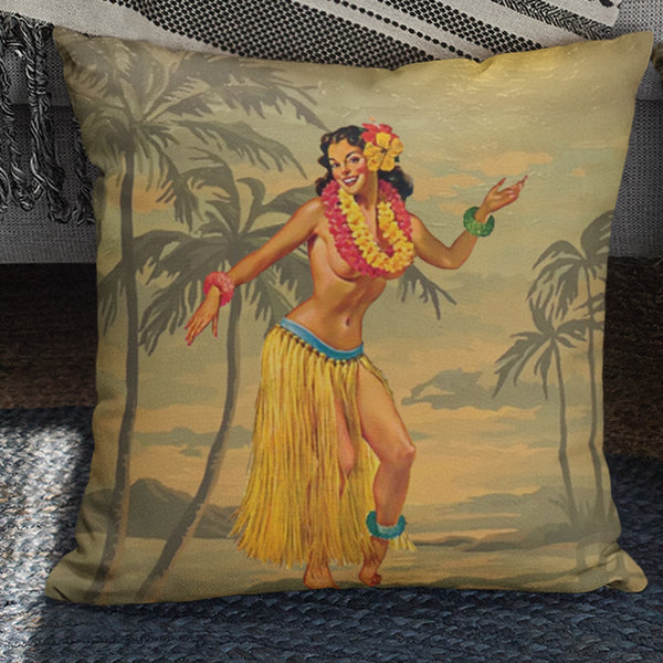 Sunset Wahine Tiki Lounge Premium Pillow