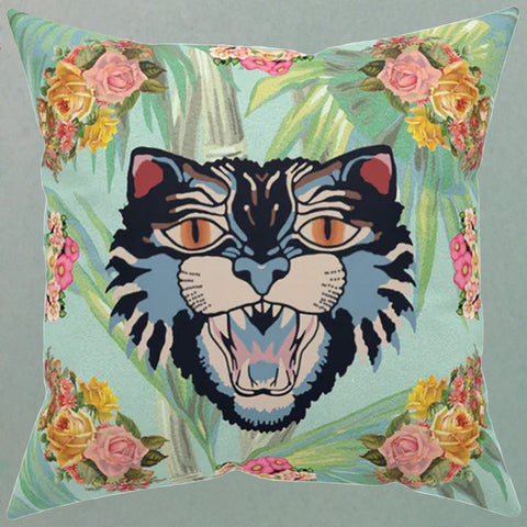 Tropical Panther Broadcloth Pillow