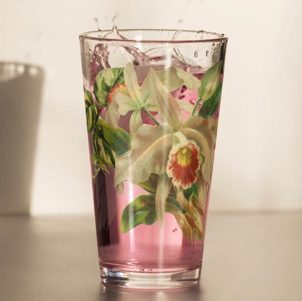 Tropical Orchid Shaker Pint Glass