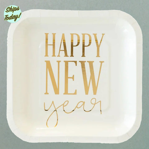 Happy New Year Plates