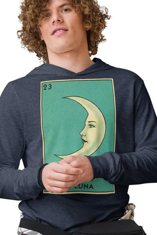 La Luna Loteria Hooded long-sleeve tee