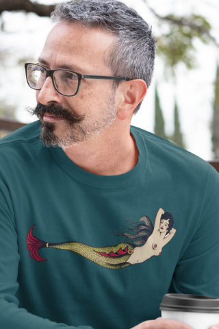 Tattoo Mermaid Unisex Long Sleeve Tee
