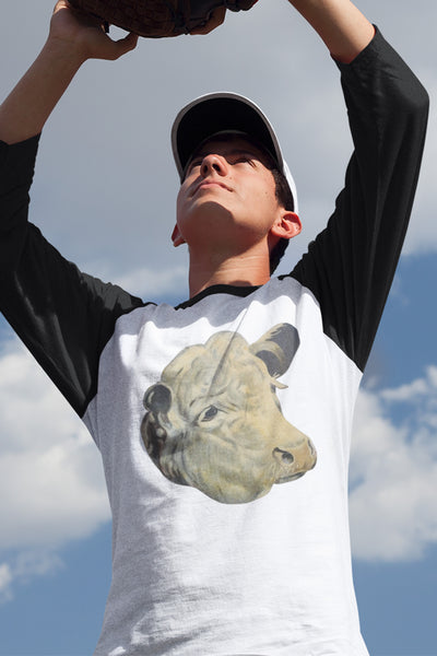 Beautiful Cow Adult Baseball Raglan