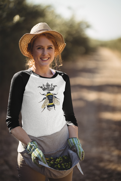 Queen Bee Adult Baseball Raglan