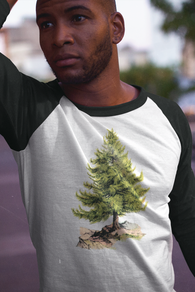 Pine Tree Adult Baseball Raglan