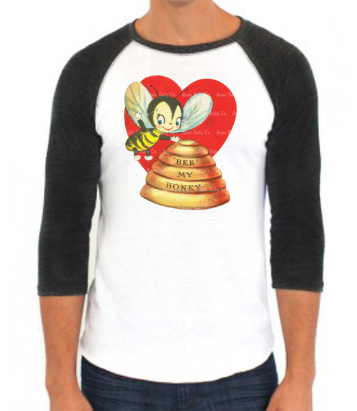 Bee My Honey Adult Baseball Raglan