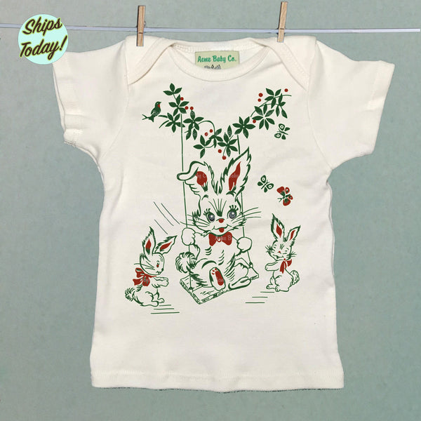 Garden Play Bunnies Organic Baby Shirt