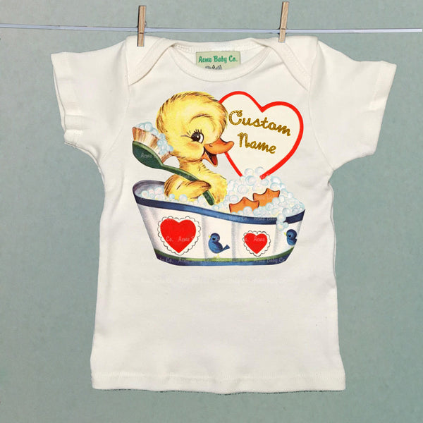 Personalized Baby Duckling Organic Baby Shirt