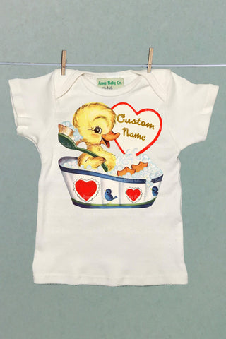 Personalized Baby Duckling Organic Baby Shirt