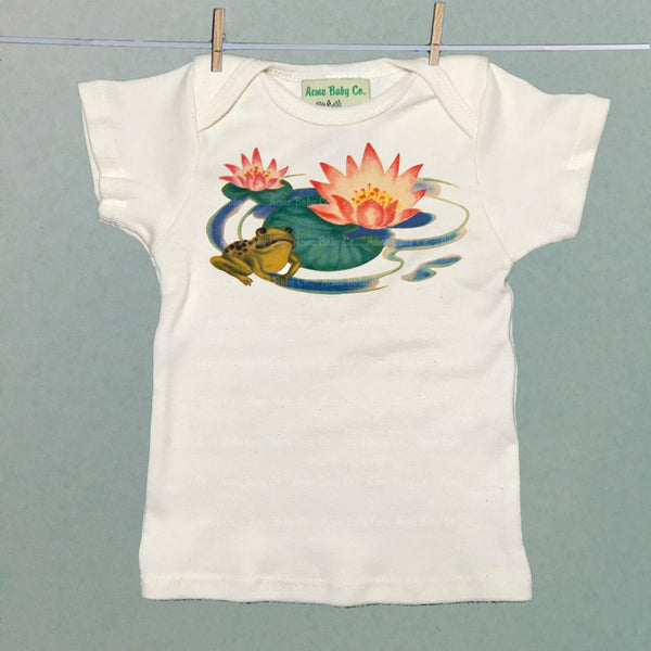 Lotus Frog Organic Baby Shirt