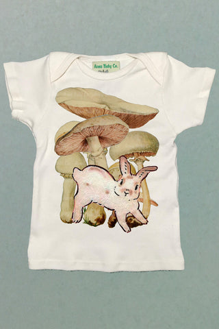 Mushrooms Rabbit Organic Baby Shirt