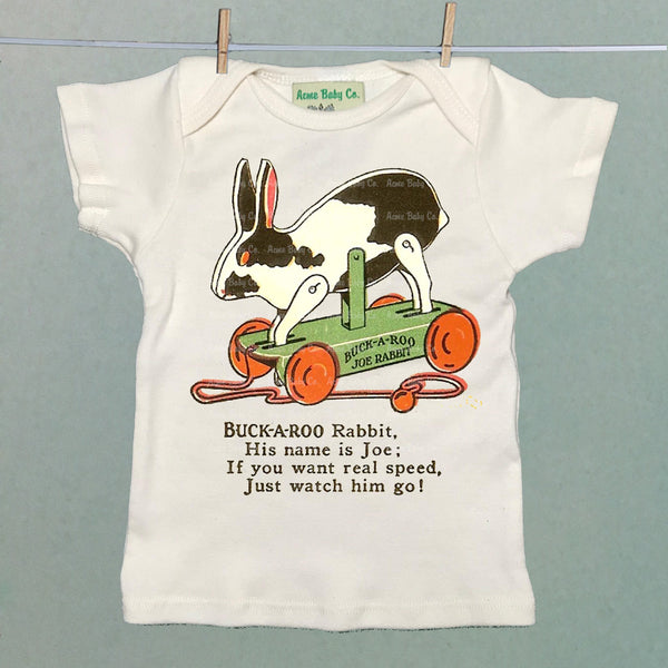 Buckaroo Joe Rabbit Toy Organic Baby Shirt