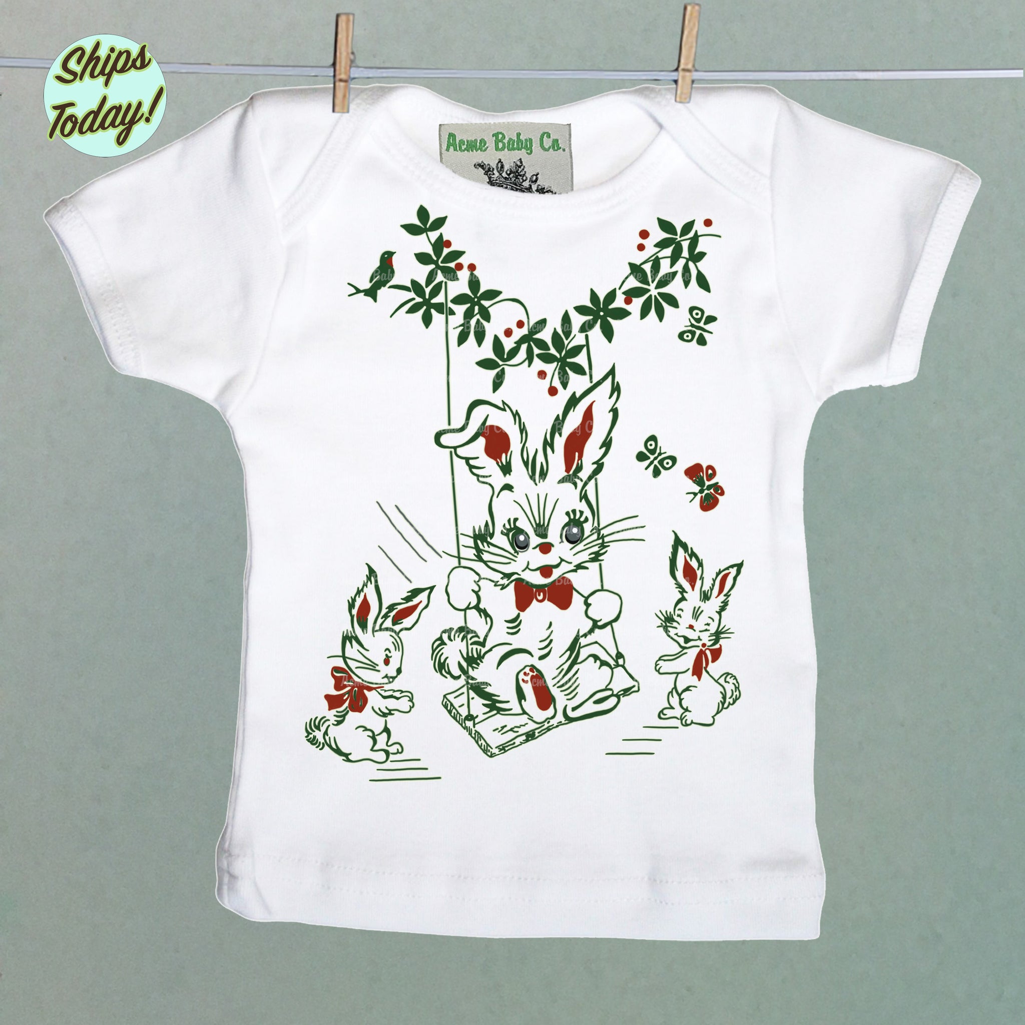 Garden Play Bunnies Organic Baby Shirt