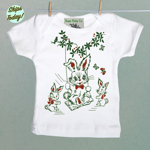 Garden Play Bunnies Organic Baby Shirt