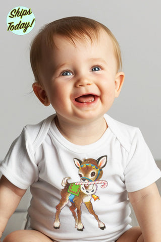 Sweet Reindeer Organic Baby Shirt